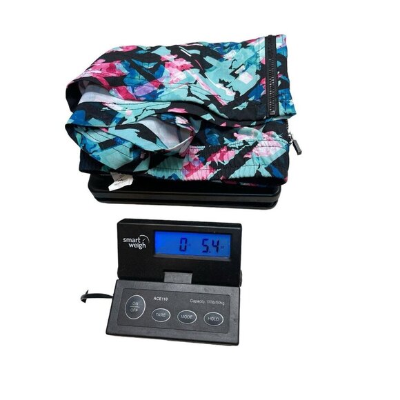 Fabletics Womens Eloise Shorts Sz Medium Pink Black Floral Zipper Pockets - Picture 7 of 7